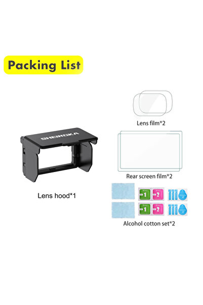 Choice طقم شاشة Sheingka غطاء واقي من الشمس للعدسة لـ DJI OSMO Pocket 3 حقيبة...
