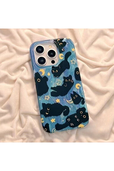 Choice لجهاز iPhone 13 غطاء نجوم قطة القمر اللطيف متوافق مع أجهزة iPhone 15 و...