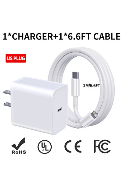 Choice كابل Lightning مزود بقابس أمريكي بطول 6 أقدام معتمد من MFI شاحن أمريكي...