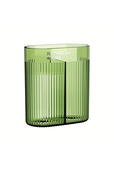 Choice حامل فرشاة أسنان بلاستيكي أخضر 1 قطعة، منظم متعدد الوظائف لسطح العمل، حمام Ac