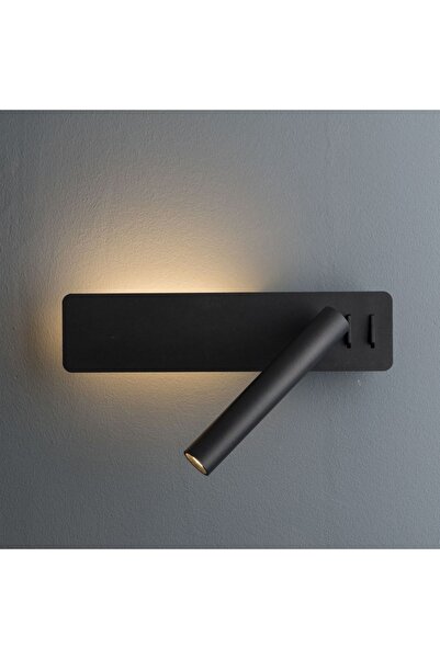 Choice مصباح حائط LED أبيض دافئ (2700-3500K) أسود لإضاءة القراءة لغرفة النوم وللرأس السرير في الفندق ولإضاءة الكتب ليلاً