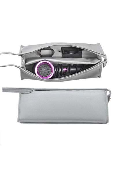 Choice حقيبة تخزين محمولة لمجفف الشعر باللون الرمادي الفضي، حقيبة تخزين محمول...