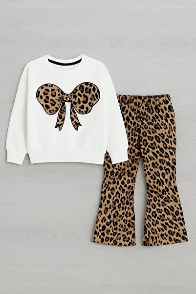 KOKOŞ BEBEK Girl's Leopard Print Double Set - Age 2/9