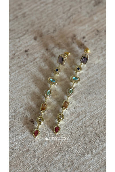 LUXSTONE Y Model Gold Earrings