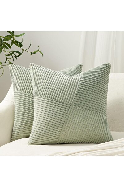 Choice 45x45 سم 1 قطعة خضراء 2025 جديدة ربيع زخرفية رمي وسائد أغطية قطيفة بوهو طاحونة الهواء نسيج Cu