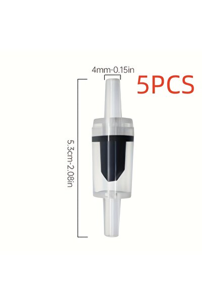 choice2 5 قطع من الصمامات الفحصية البلاستيكية الشفافة السوداء لمضخات هواء أحو...