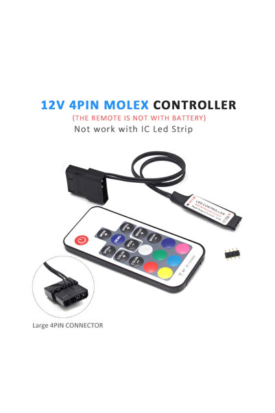 Choice 12V 4Pin Molex SATA Molex RGB Controller 5V 3Pin 12V 4Pin لمروحة تبريد علبة وحدة المعالجة المركزية للكمبيوتر LED Light R