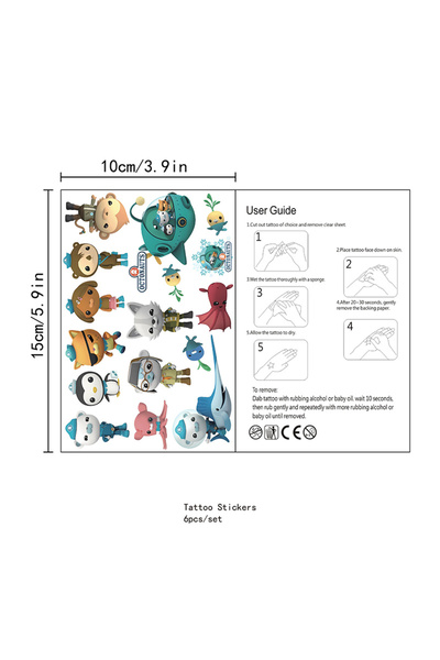 Choice ملصقات وشم 6 قطع، 6 قطع من رواد الفضاء، غير مكررة، ألعاب أطفال، ملصقات...