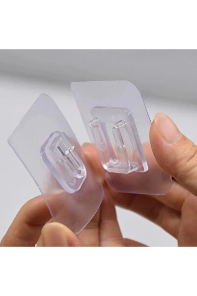 Choice 10 أزواج من خطافات الحائط اللاصقة ذات الوجهين متعددة الأغراض، خطافات ش...