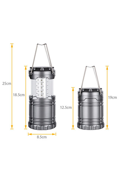 Choice Grey 30LED Tent Lamp Waterproof Camping Light Power by 3*AA Battery Emergency Light Portable Lantern