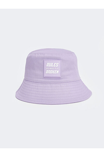 LC Waikiki قبعة دلو مطبوعة باللون الأرجواني للبنات