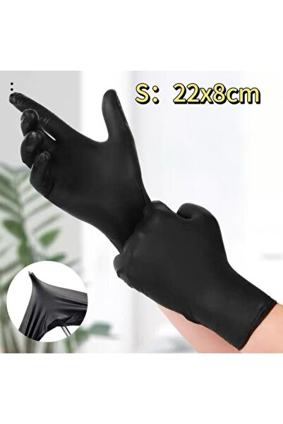 Choice 100 قطعة (50 زوجًا) - عبوة صغيرة 22×8 سم، 10-400 قطعة، قفازات سوداء لل...