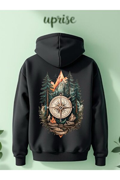 Vordevia Hanorac Camping On The Road cu imprimeu din bumbac cu 3 fire O supra...