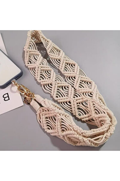 Choice حزام هاتف طويل منسوج يدويًا باللون الأبيض - Ins-Style مجوف بسيط وأنيق ...