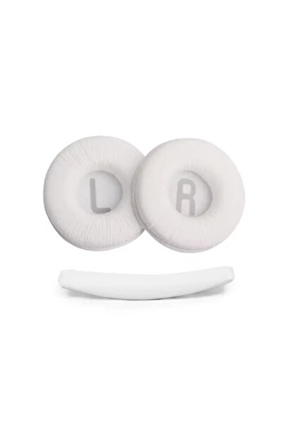 Choice 1 مجموعة وسادات أذن بيضاء بديلة وأغطية وسادات أذن وحزام رأس علوي لـ JBL Tune600BTNC T660NC T510B