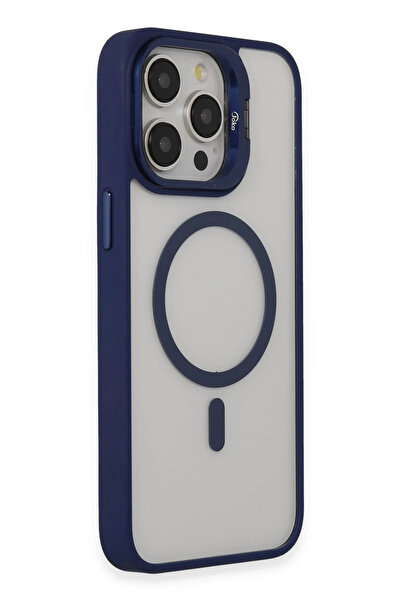 Fuchsia iPhone 14 Pro Max Case Roblox Lens Magsafe Stand Cover - Navy Blue