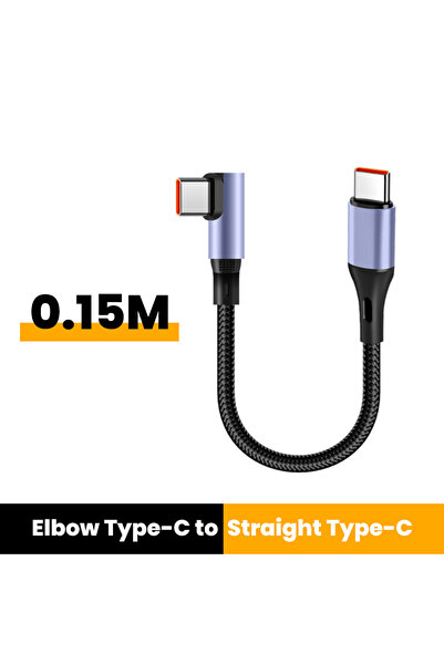 Choice EL C إلى ST C 0.15 م PD 66 وات 6 أمبير 90 درجة كوع USB A إلى Type C شح...