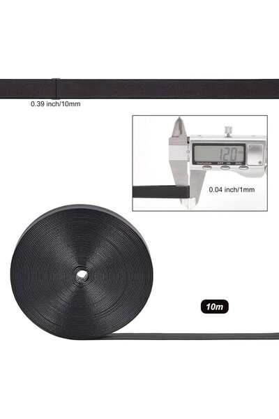 Choice AECH08-00102 11 Yards Double Sided Fold Over Leather Strip Straps 0.4 Inch/10mm Wide Flat Cord DIY L