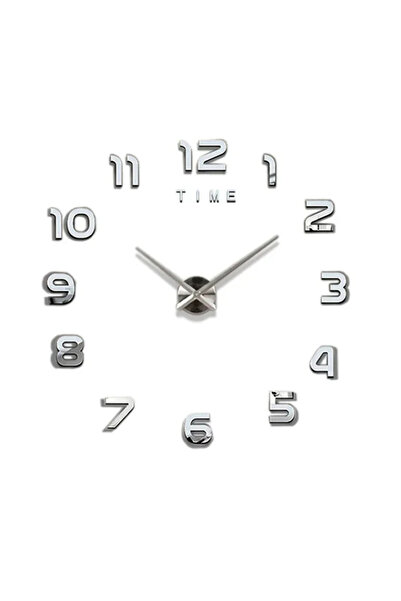 Choice Sivery Bedroom Decoration Clock Large 3d Wall Clock Living Room Large Garden Acrylic Mirror Sticker