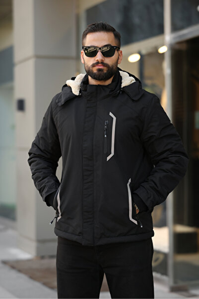 MRD SPORT Fur Inside Hooded Coat