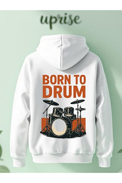 Vordevia Hanorac Drum cu imprimeu Cotton 3 Thread O supradimensionat