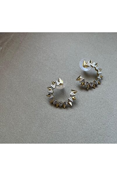 nunu takı أقراط بتصميم شائك وحجر