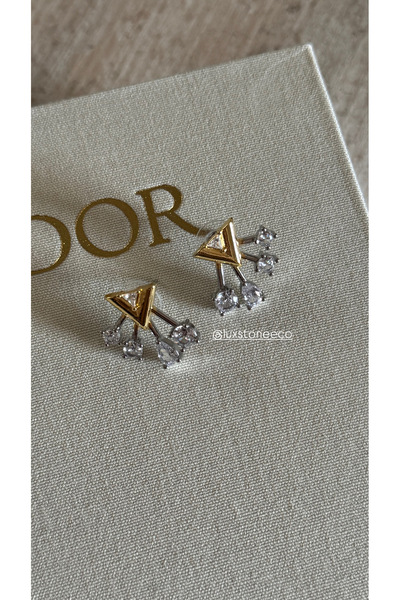 LUXSTONE Stone Gold Earrings