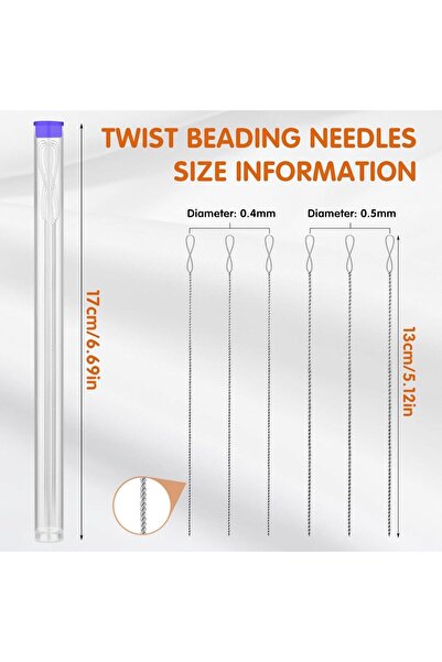 Choice1 0.4 مم 0.5 مم MIUSIE إبر خرز 6 قطع إبر خرز بذور قابلة للطي ذات عروة م...