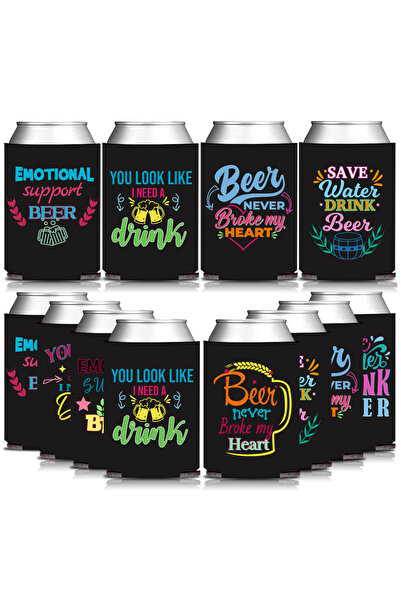 Choice 12Pcs, Funny Beer Theme Can Cooler Sleeves for Oktoberfest Party Birth...