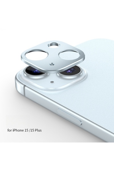 Choice 15 15Plus-Blue 1pcs Metal Rear Camera Lens Protector for iPhone 15 Pro Max 15Plus 15Pro Aluminum Len
