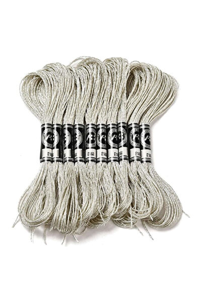 Choice 14 لونًا 6 قطع بيج 6/24 قطعة خيوط تطريز معدنية لامعة خيوط DIY خيوط تطر...