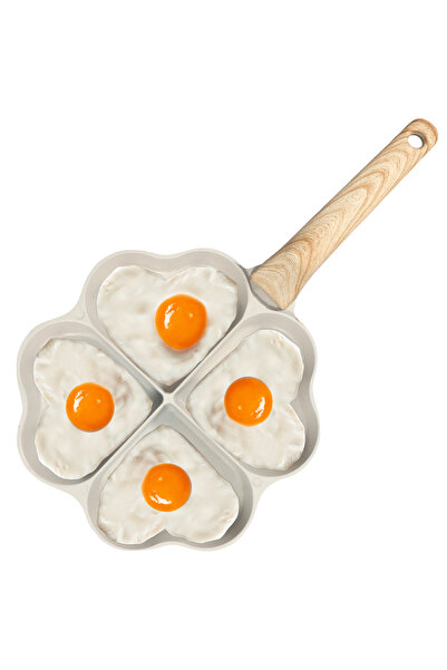 Choice مقلاة بيضاء لطهي البيض 4 أكواب مقلاة أومليت على شكل قلب مقلاة بيض غير ...