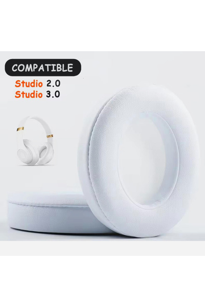Choice WHITE لـ Beats Studio 2.0 Studio 3.0 وسائد أذن بديلة للسماعات اللاسلكية والسلكية