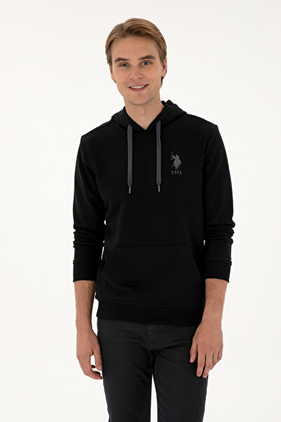 U.S. Polo Assn. Erkek Siyah Basic Sweatshirt 50307703-VR046