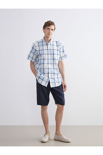 LC Waikiki RMZ GİYİM FARKİLYA Pantaloni scurți din poplin pentru bărbați, con...