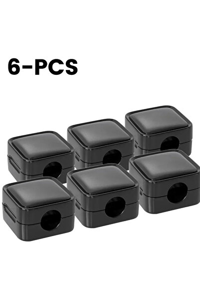 Choice 6 قطع سوداء 3/6/10 قطع منظم كابلات سطح المكتب متعدد الوظائف مشبك تخزين...