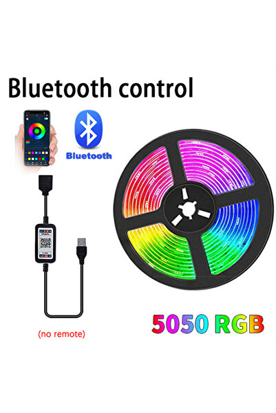 Choice شريط إضاءة LED USB بتحكم بلوتوث بطول 5 أمتار مع تطبيق بلوتوث للتحكم في إضاءة LED للتلفزيون RGB 5050 مرنة