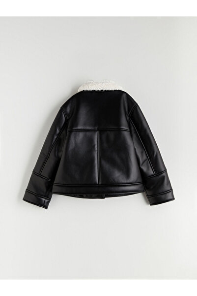 LC Waikiki Sparkling Choices from Shining Store |   Leather-Look Girls' Coat