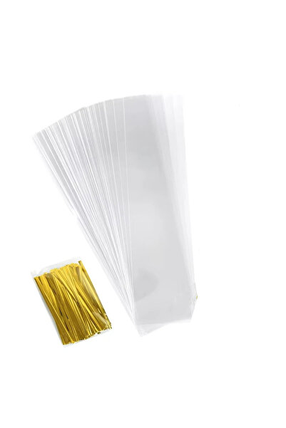 Choice 50pcs 50Pcs Transparent Flat Bags with Twist Ties Clear OPP Bag Party ...