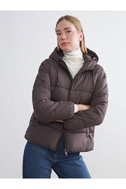 LC Waikiki Sparkling Choices from Shining Store | Women's Puffer Jacket with Hood