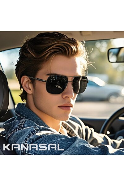 Generic KANASTAL Polarized Sunglasses for Men Lightweight Metal Frame Military Style UV400 Protection