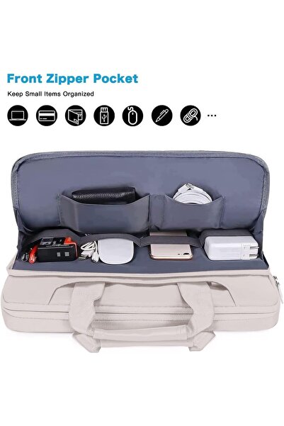 Mosiso 360 Protective Laptop Shoulder Bag Matching Color Sleeve with Belt