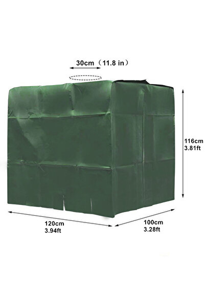 Choice غطاء خزان مياه IBC احترافي أخضر سعة 1000 لتر أثاث حديقة خارجي مقاوم لل...