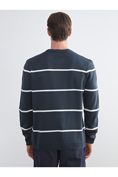 LC Waikiki Stylish Choices from Esvab Clothing |   Crew Neck Long Sleeve Striped Men's Knitwear Sweater