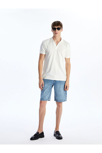 LC Waikiki Ανδρικό τζιν σορτς Indigo Rahat Kalıp