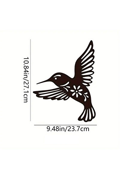 HELLOYOUNG TY3393-02 ديكور حائطي معدني على شكل طائر طنان، منحوتة طائر من الحد...