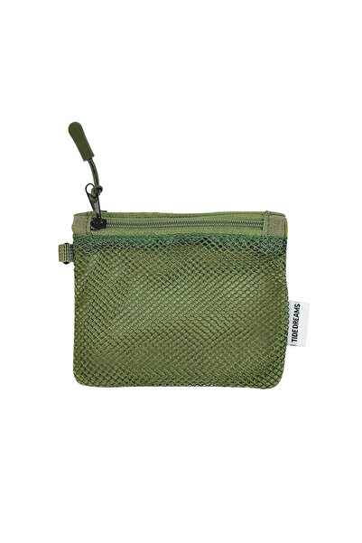 Choice Green Mesh Cosmetic Bag Portable Mesh Storage Pouch with Zipper Lightweight Sundries Storage Bag Mul