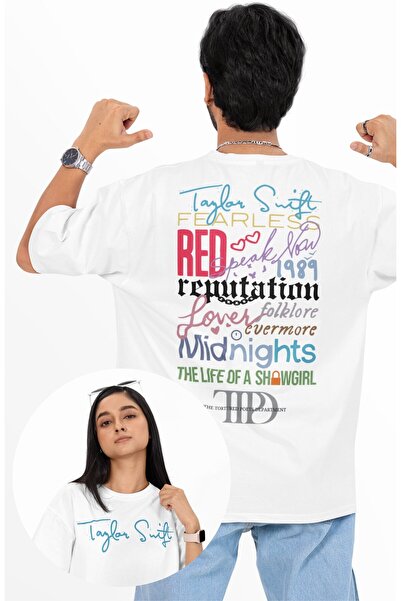 Fuddy Moda تي شيرت مطبوع عليه صورة ظهر الألبوم بالكامل للجنسين، تي شيرت كبير ...