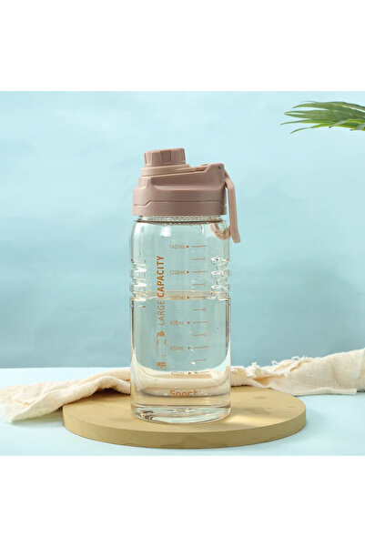 Choice حجم واحد قهوة أحمر 1.5 لتر 1500 مل/50 أونصة زجاجة مياه باردة كبيرة الس...