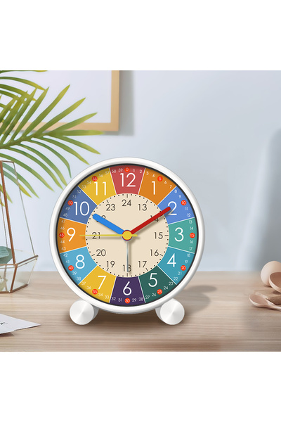 Choice 001 Cute Children's Educational Alarm Clock Bedroom Desktop Early Education Small Animal Round Mute